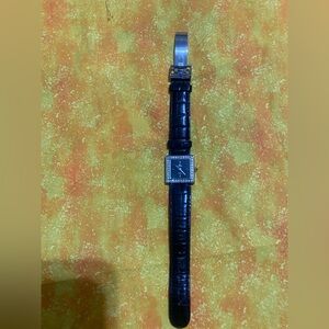 Black Leather women’s  Cenere leather watch